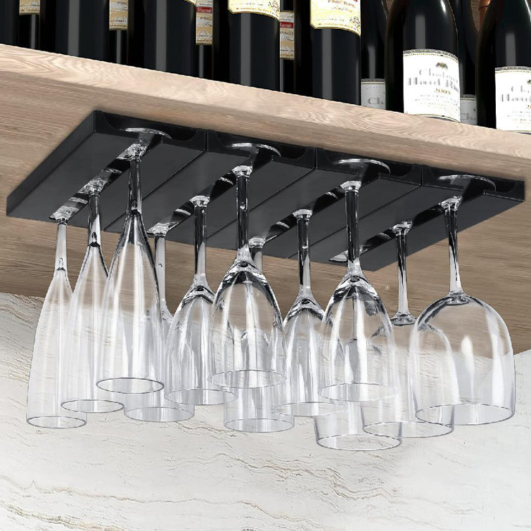 Black hanging deals wine glass rack